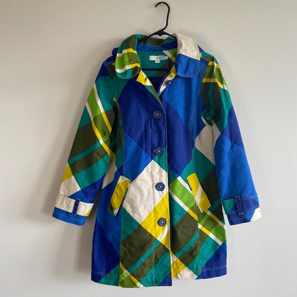 Boden Multicolor Plaid Coat - Picture 2 of 9